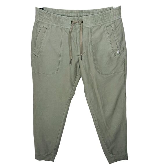 Rip Curl Light Olive Green Elastic Tie-Waist Jogger Tapered Leg Pants Pockets XS - Picture 1 of 14